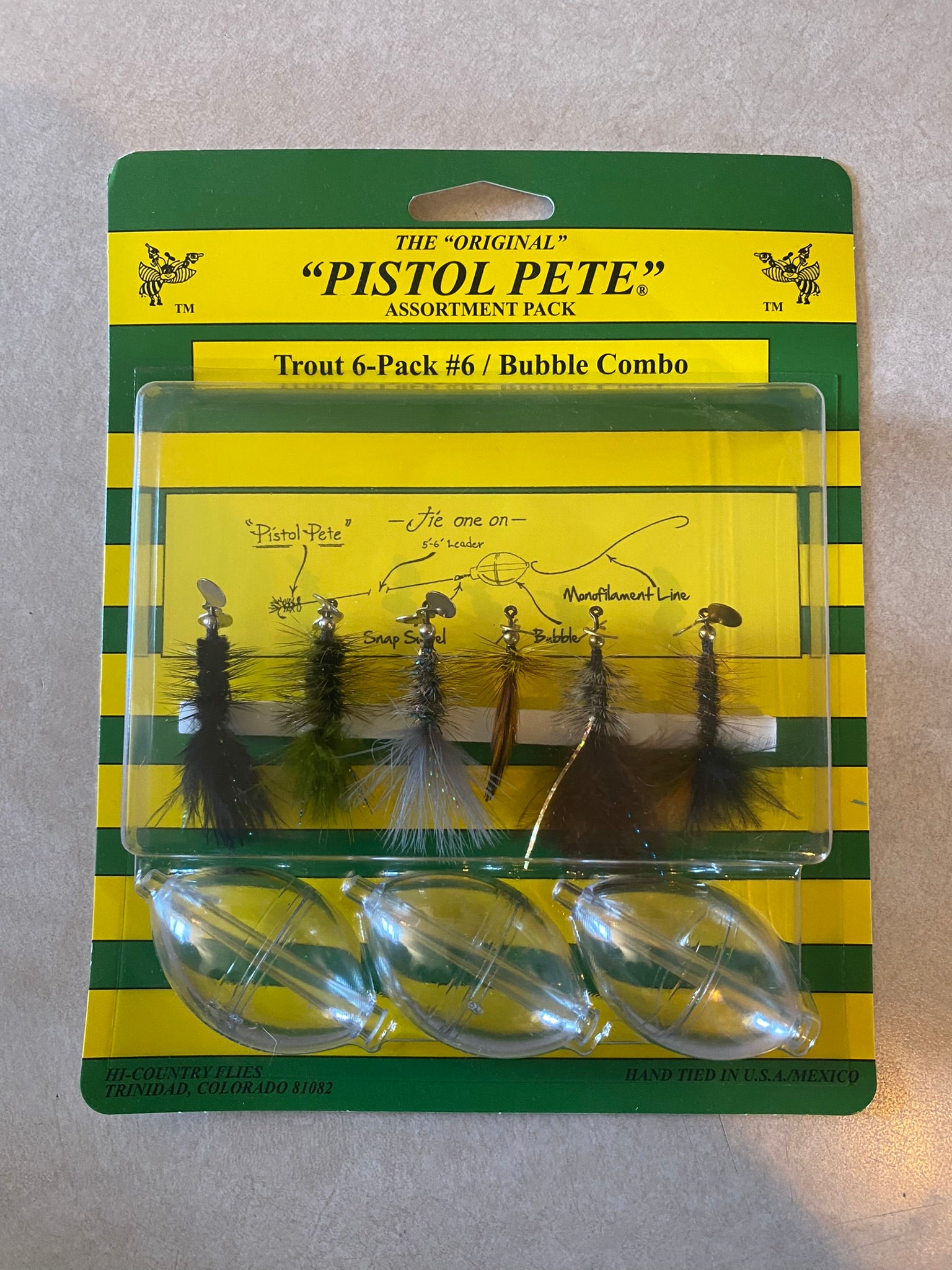 Trout 6-Pack #6/Bubble Combo (size #6's) Hi Country Flies Trout 6-Pack #6/Bubble Combo (size #6's) Hi Country Flies